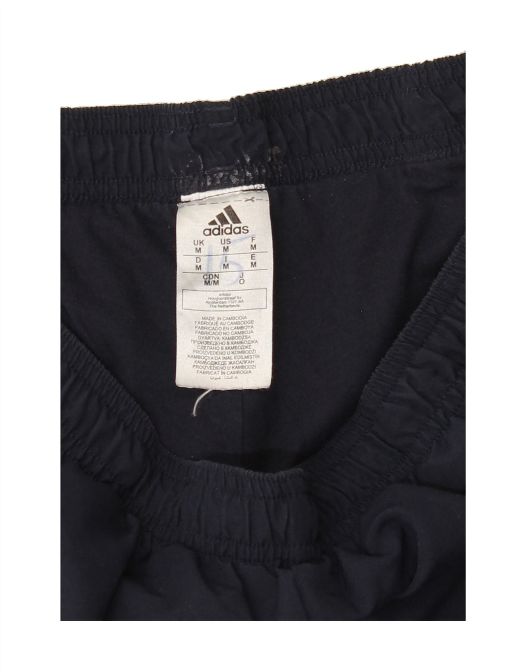 ADIDAS Mens Tracksuit Trousers Joggers Medium  Navy Blue Vintage Adidas and Second-Hand Adidas from Messina Hembry 