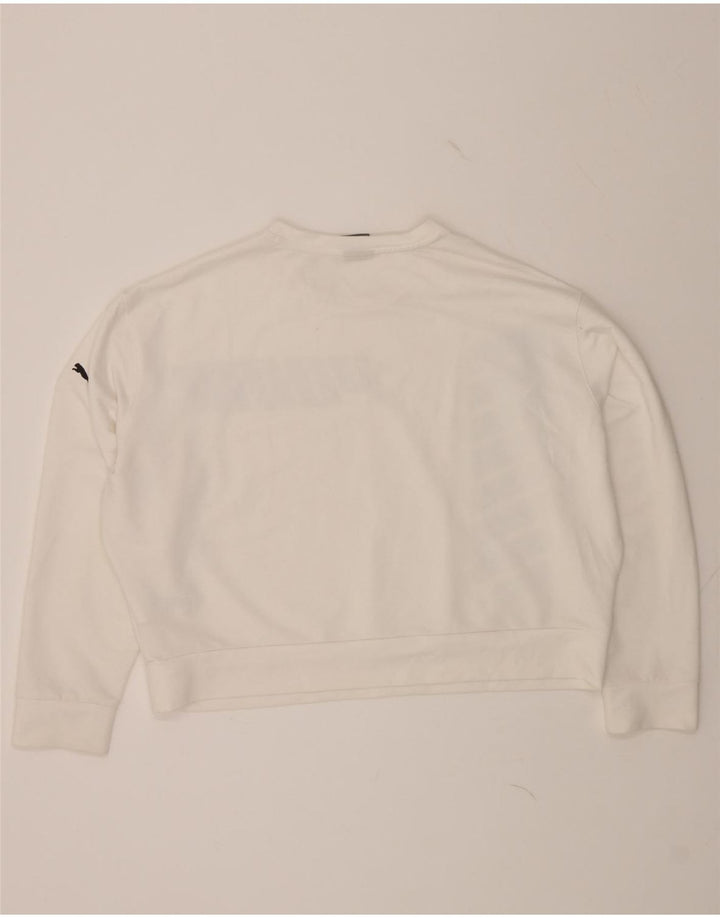 PUMA Womens Graphic Oversized Sweatshirt Jumper UK 16 Large White Vintage Puma and Second-Hand Puma from Messina Hembry 