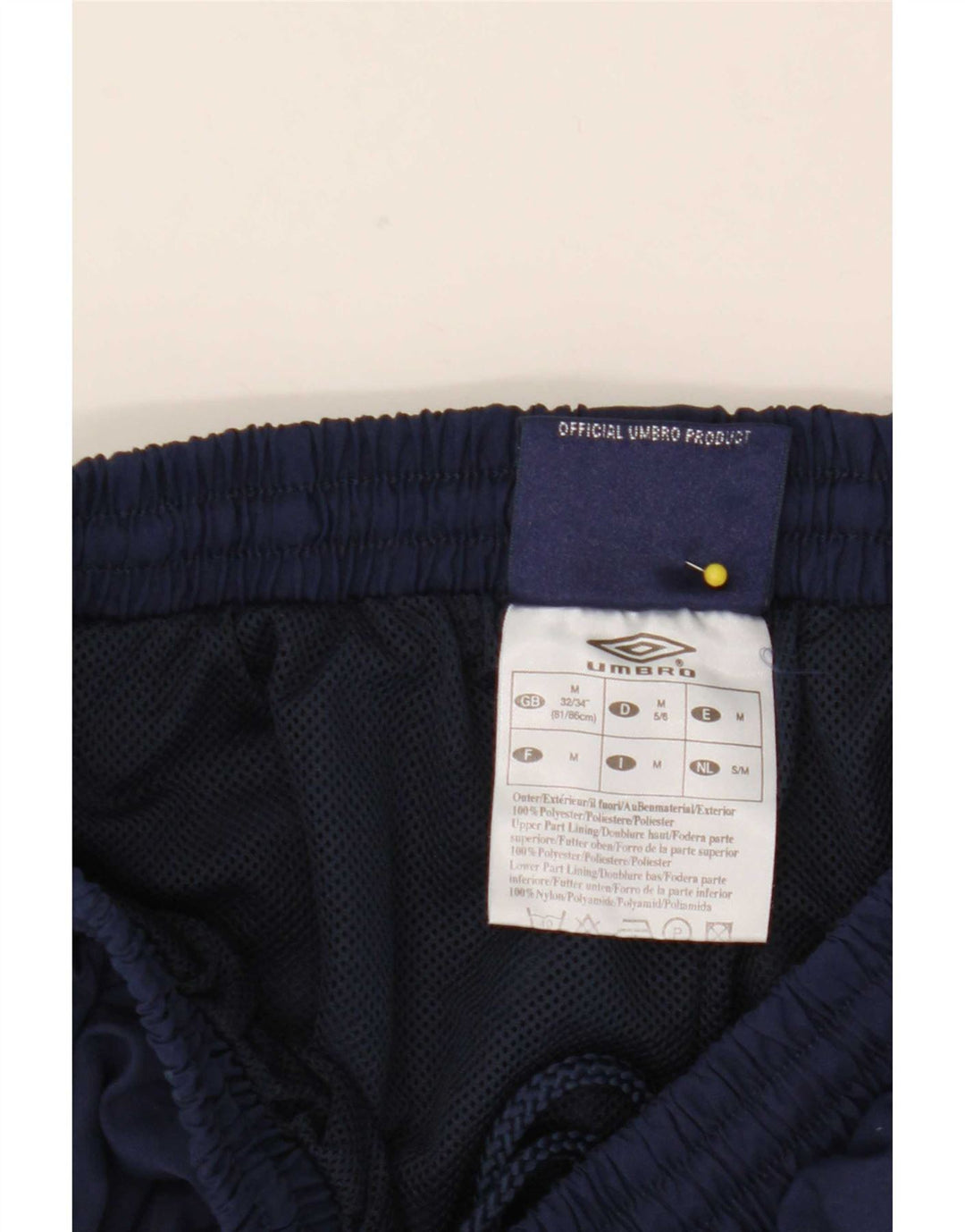 Umbro Mens Tracksuit Trousers Joggers Medium Navy Blue Nylon