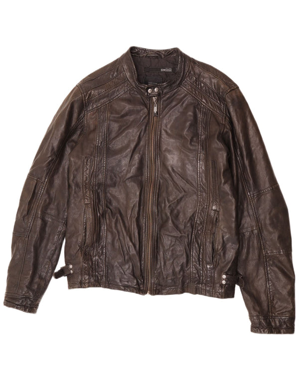 Bomboogie Giacca da pilota in pelle da uomo UK 42 XL Pelle marrone