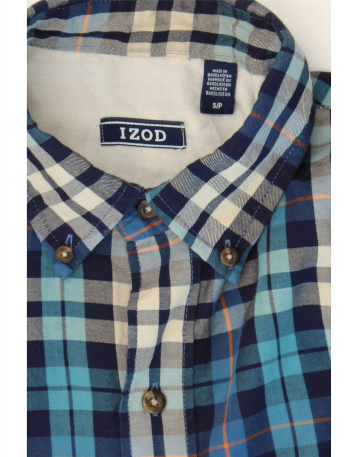 IZOD Mens Flannel Shirt Small Blue Check Cotton Vintage Izod and Second-Hand Izod from Messina Hembry 