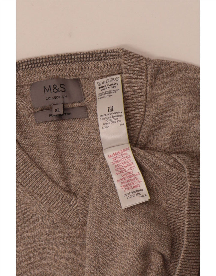 Canotta da uomo Marks & Spencer XL in cotone marrone