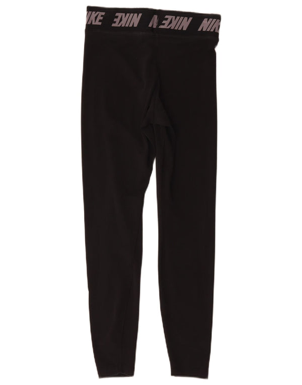 Nike Dame Grafiske Leggings UK 8 Lille Sort