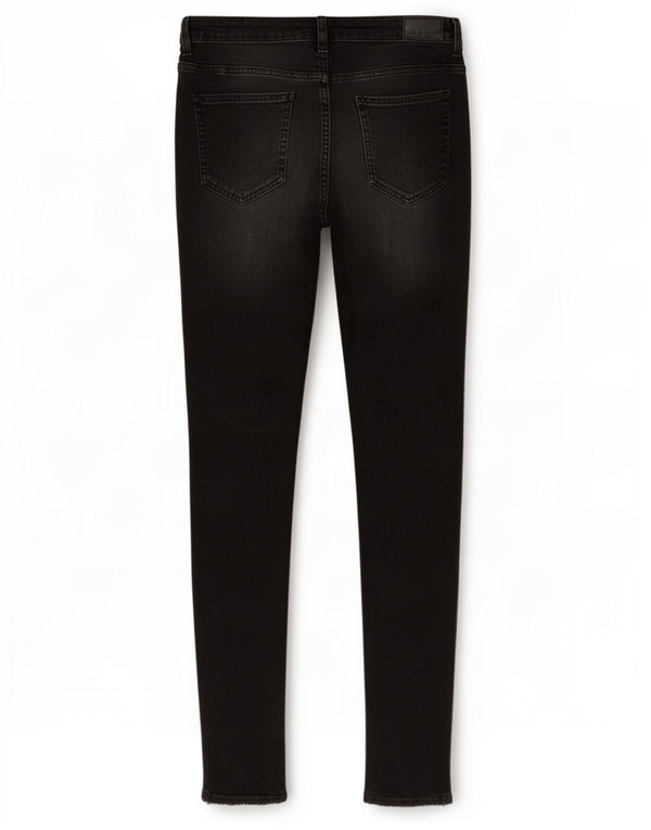 Zara femei Z1975 blugi skinny distressed EU 40 Medium W30 L29 Negru