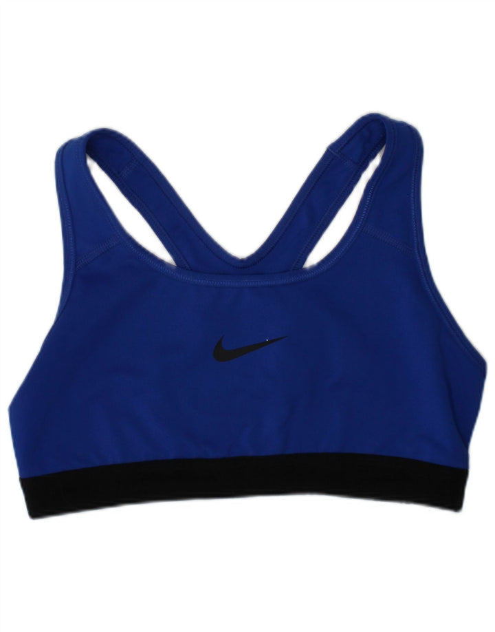 Nike Womens Sport Bra Top Small Blue Polyester Sports