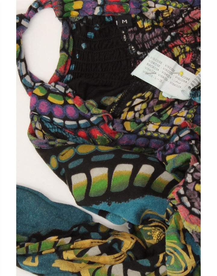 Desigual Womens Abstract Pattern Blouse Top UK 14 Medium Multicoloured