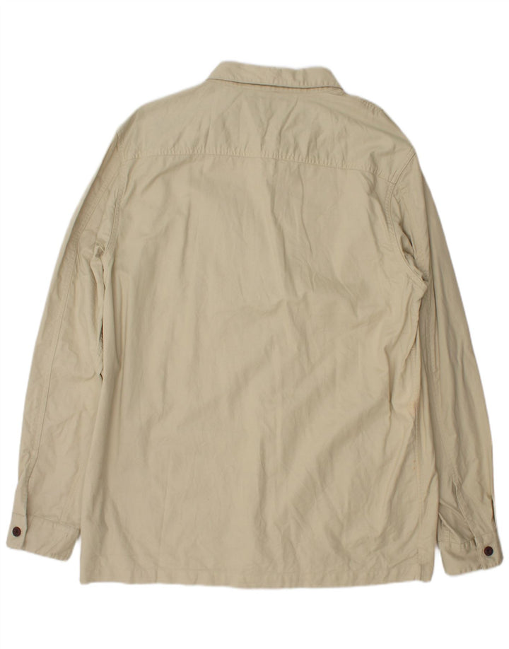 Barbour Mens Utility Jacket UK 42 XL Beige Cotton