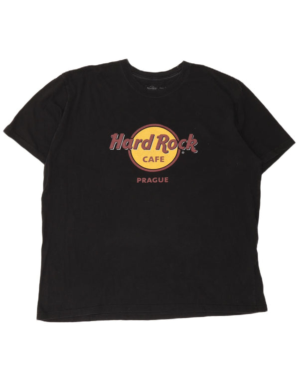 Hard Rock Cafe Mens Prague Classic Fit Graphic T-Shirt Top 2XL Black Cotton