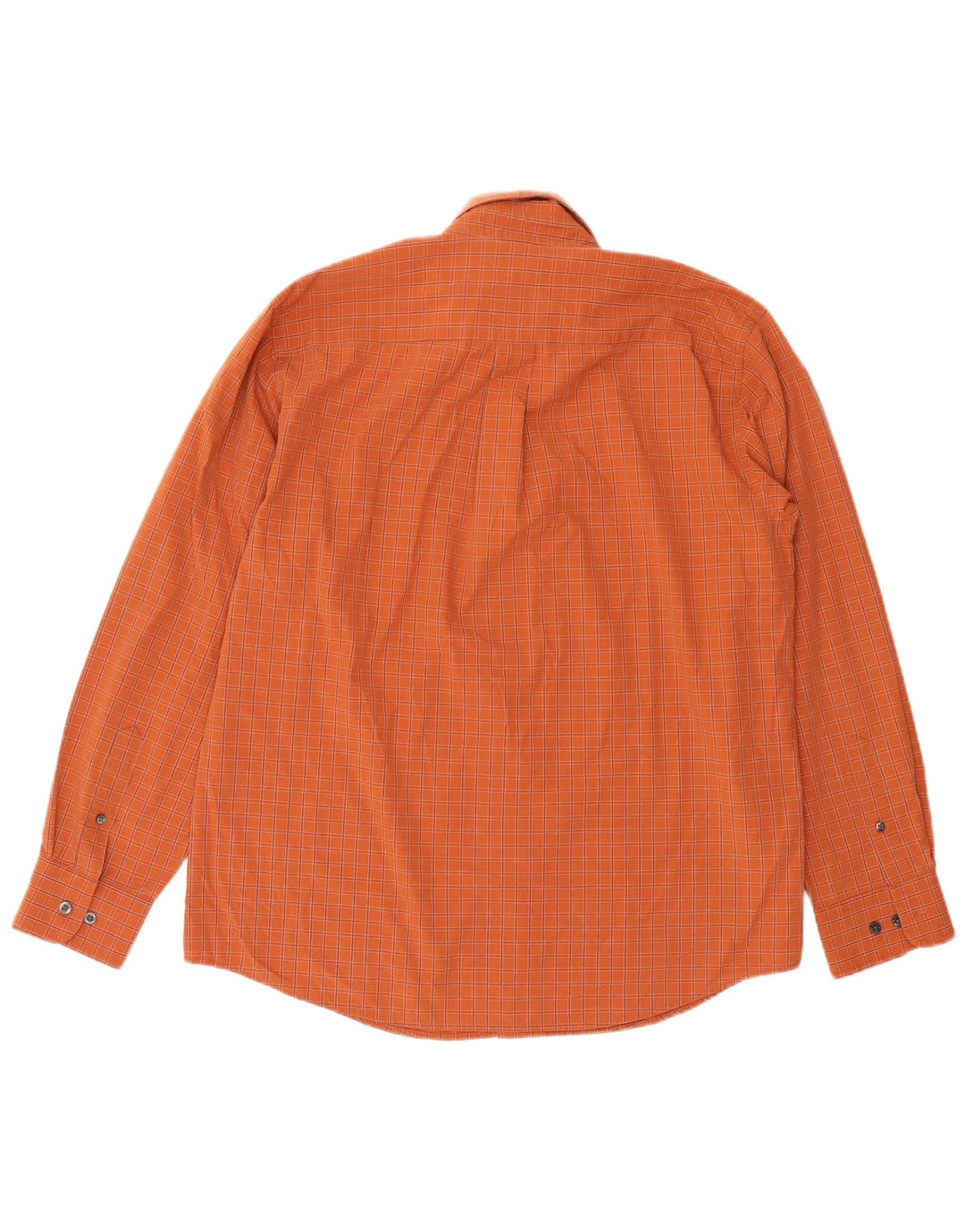 Dockers Mens Shirt Large Orange Check Cotton