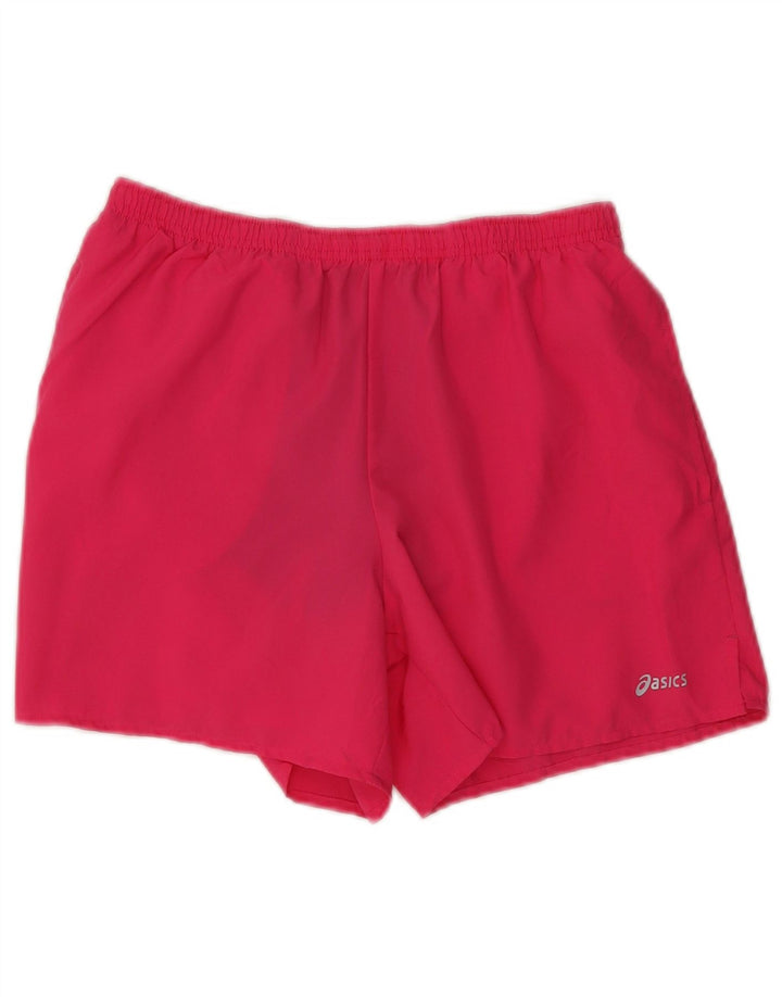 Asics Womens Sport Shorts UK 14 Medium Pink Polyester