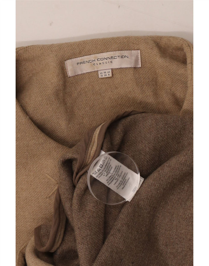 French Connection Womens Oversized Overcoat UK 10 Small Beige Wool