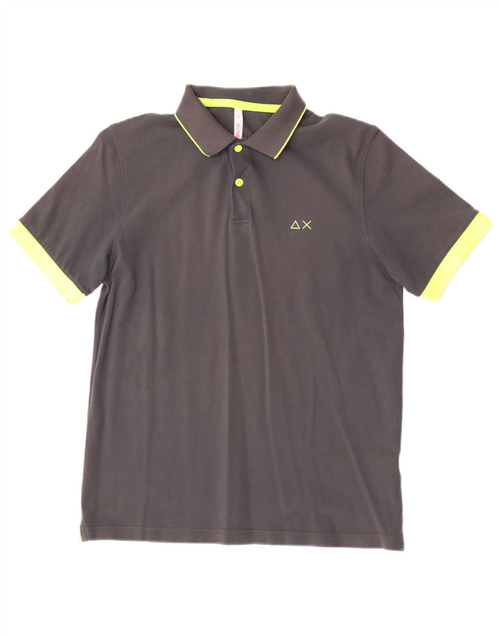 Sun68 Mens Polo Shirt Medium Grey Cotton