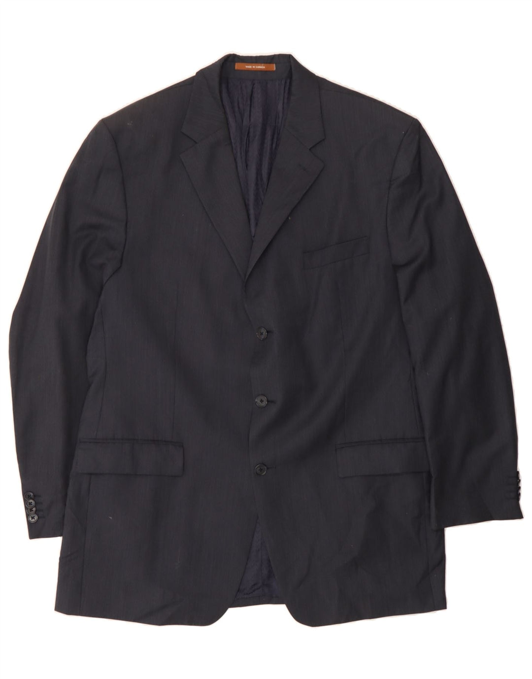 MICHAEL KORS Mens 3 Button Blazer Jacket UK 38 Medium Navy Blue Wool Vintage Michael Kors and Second-Hand Michael Kors from Messina Hembry 