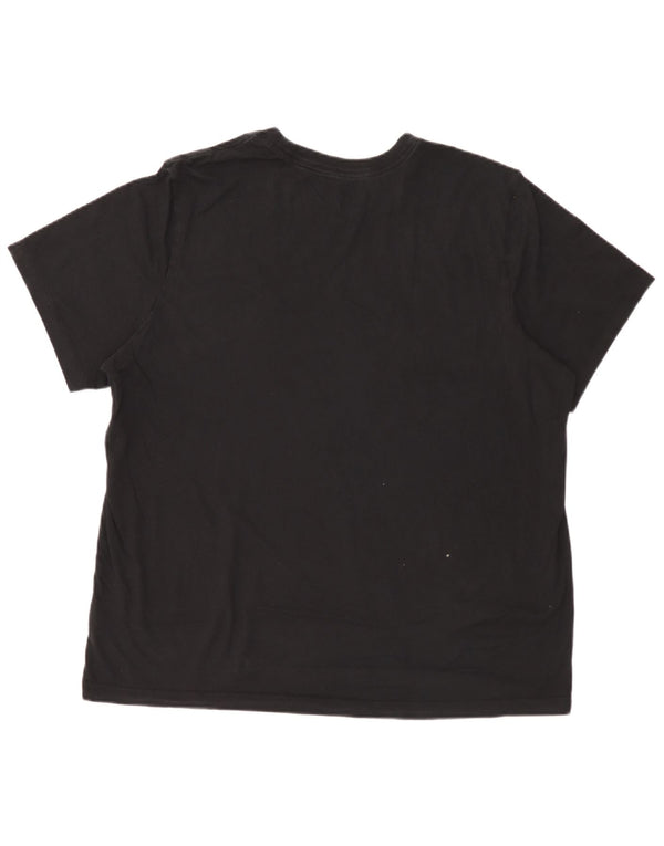 Nike Mens T-Shirt Top 2XL Black Cotton