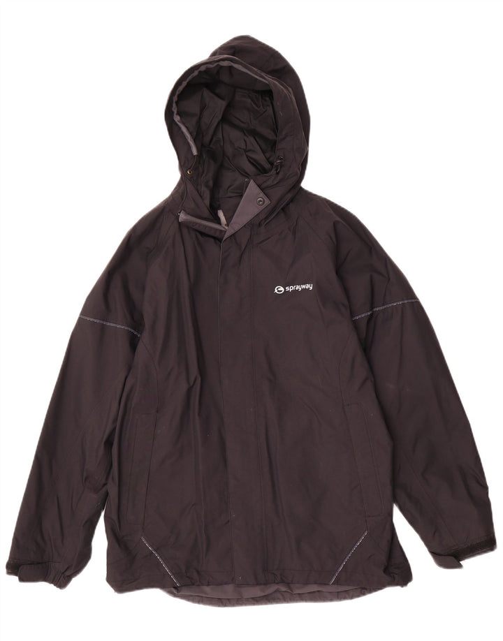 Sprayway Boys Hooded Rain Jacket 12-13 Years Black Polyester