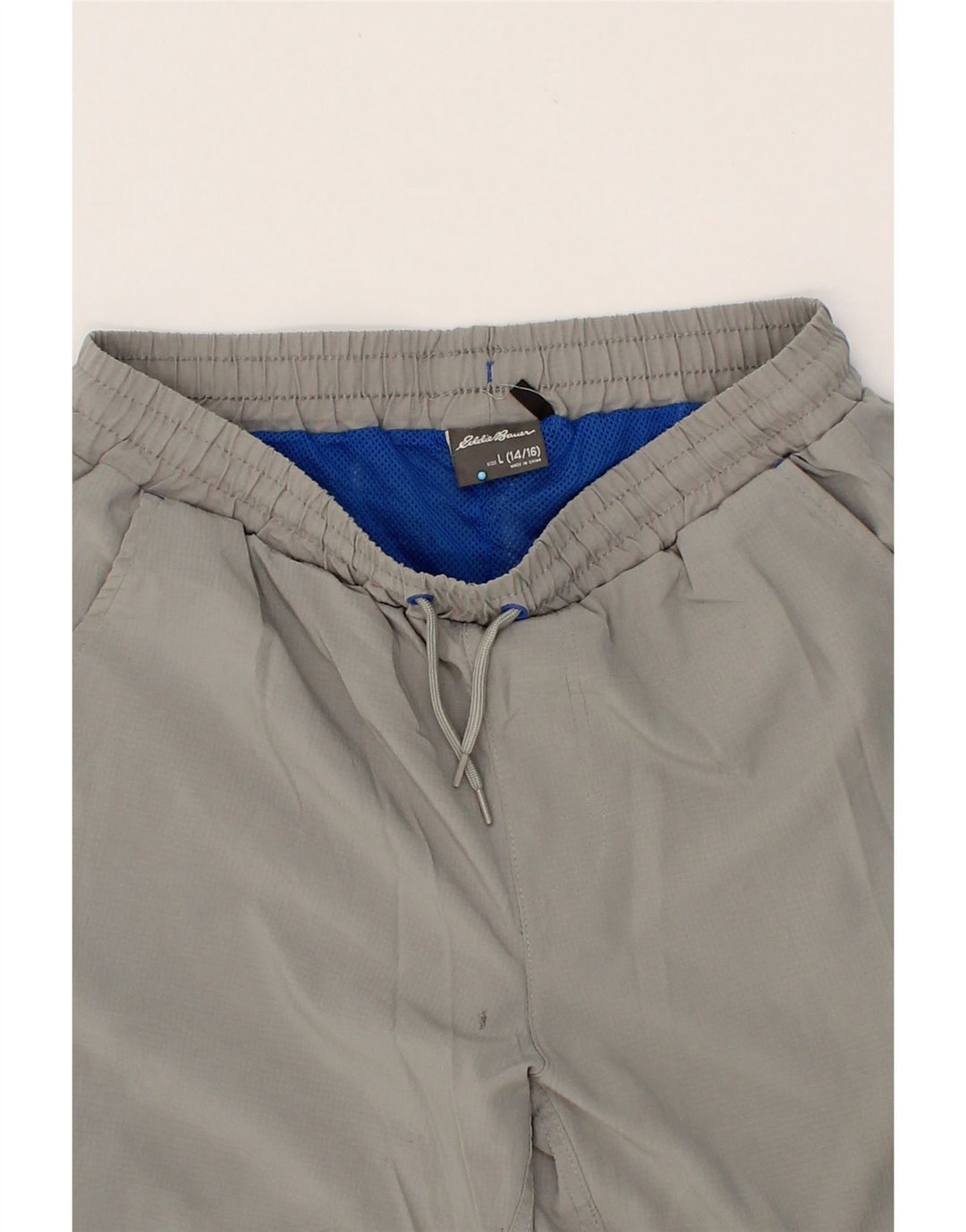 EDDIE BAUER Boys Sport Shorts 14-15 Years Large  Grey Polyester Vintage Eddie Bauer and Second-Hand Eddie Bauer from Messina Hembry 