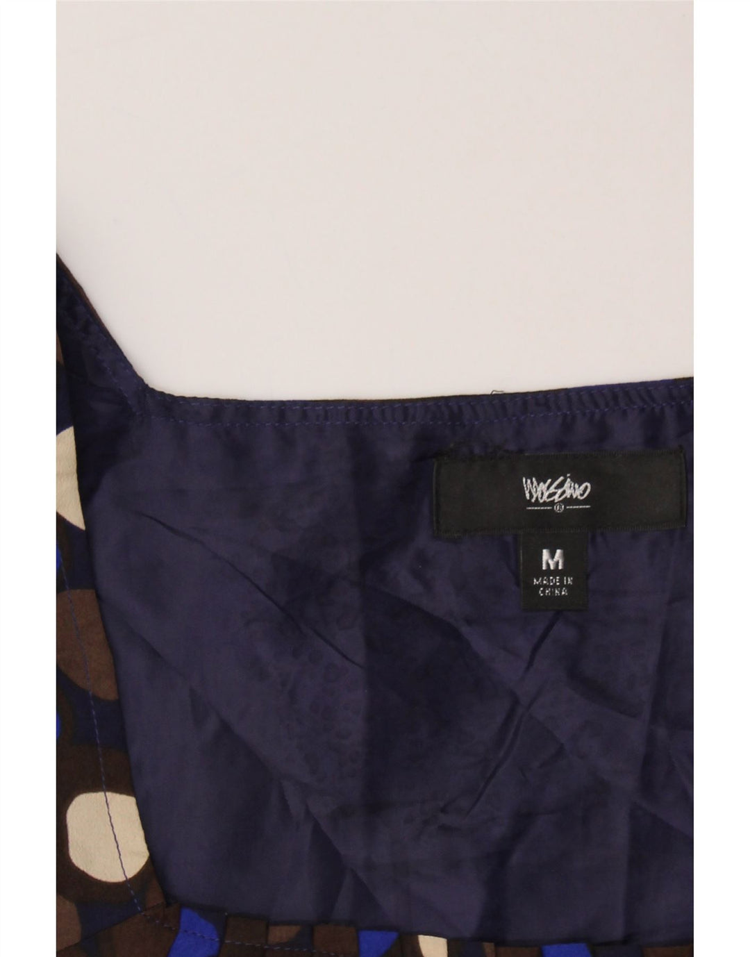 MOSSIMO Womens A-Line Dress UK 12 Medium Navy Blue Polka Dot Polyester Vintage Mossimo and Second-Hand Mossimo from Messina Hembry 