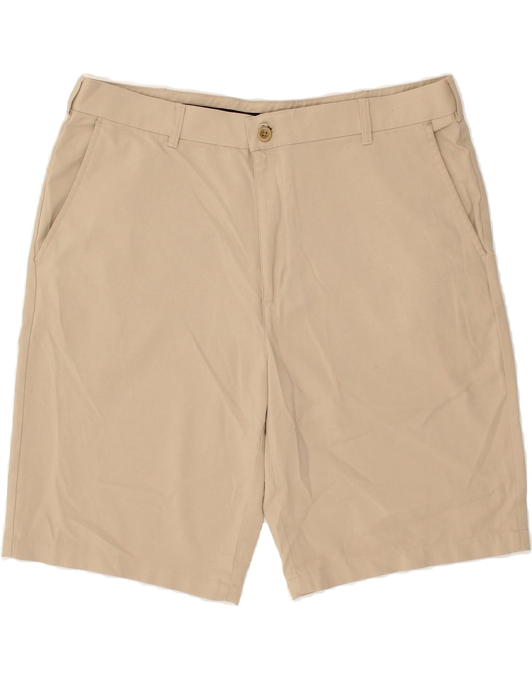 IZOD Mens Chino Shorts W38 XL Beige Polyester Vintage Izod and Second-Hand Izod from Messina Hembry 