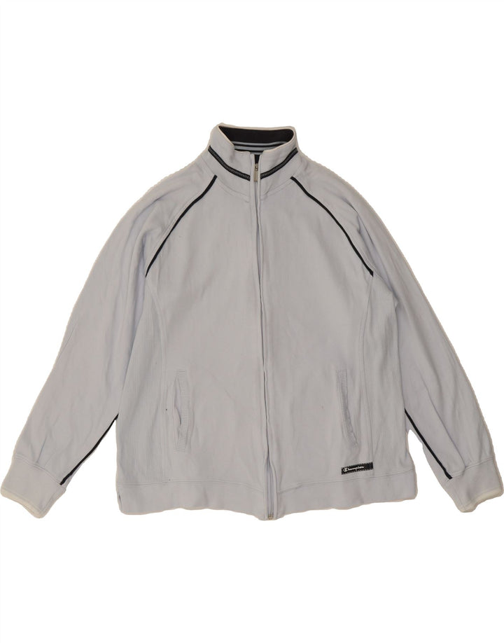 CHAMPION Womens Tracksuit Top Jacket UK 14 Medium Blue Cotton Vintage Champion and Second-Hand Champion from Messina Hembry 