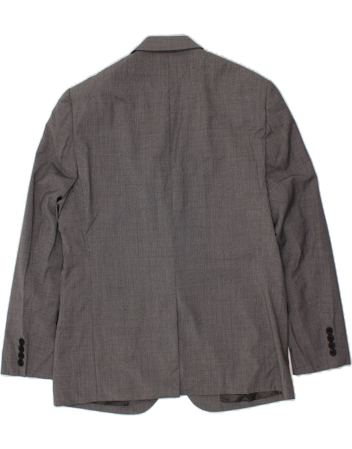 JAEGER Mens 2 Button Blazer Jacket UK 42 XL Grey Houndstooth Wool Vintage Jaeger and Second-Hand Jaeger from Messina Hembry 