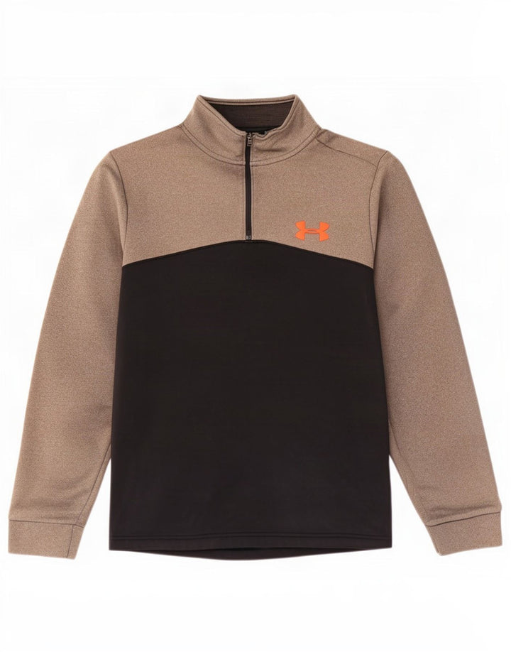 Under Armour Haut de Survêtement Zip Neck Pullover Homme Noir Colorblock