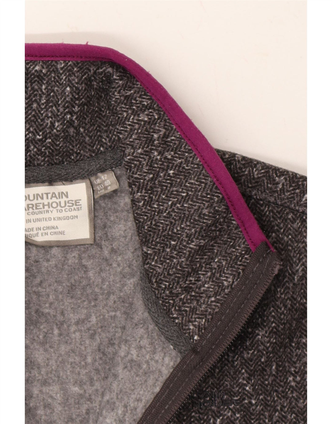 MOUNTAIN WAREHOUSE Womens Tracksuit Top Jacket UK 12 Medium Grey Flecked Vintage Mountain Warehouse and Second-Hand Mountain Warehouse from Messina Hembry 