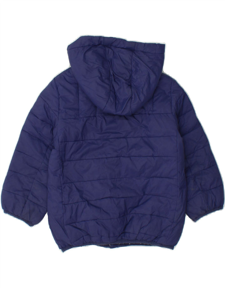 CREW CLOTHING Boys Hooded Padded Jacket 4-5 Years Navy Blue Polyester Vintage Crew Clothing and Second-Hand Crew Clothing from Messina Hembry 