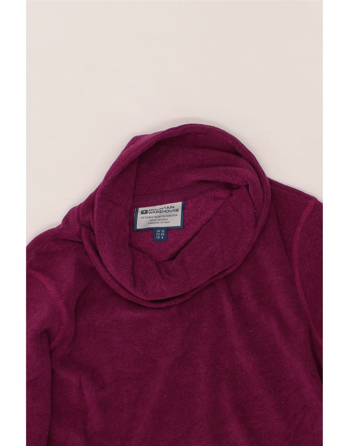 MOUNTAIN WAREHOUSE Womens Roll Neck Sweatshirt Jumper UK 12 Medium  Purple Vintage Mountain Warehouse and Second-Hand Mountain Warehouse from Messina Hembry 