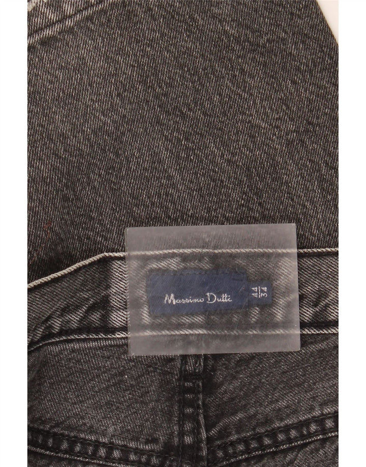 Massimo Dutti Mens Straight Jeans EU 44 Large W34 L30 Grey