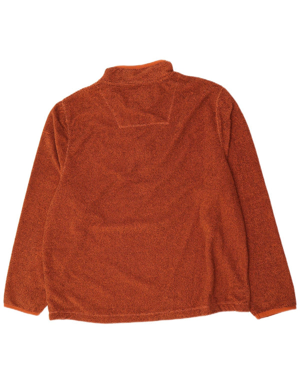 Weird Fish Mens Zip Neck Fleece Jumper 4XL Brown Polyester