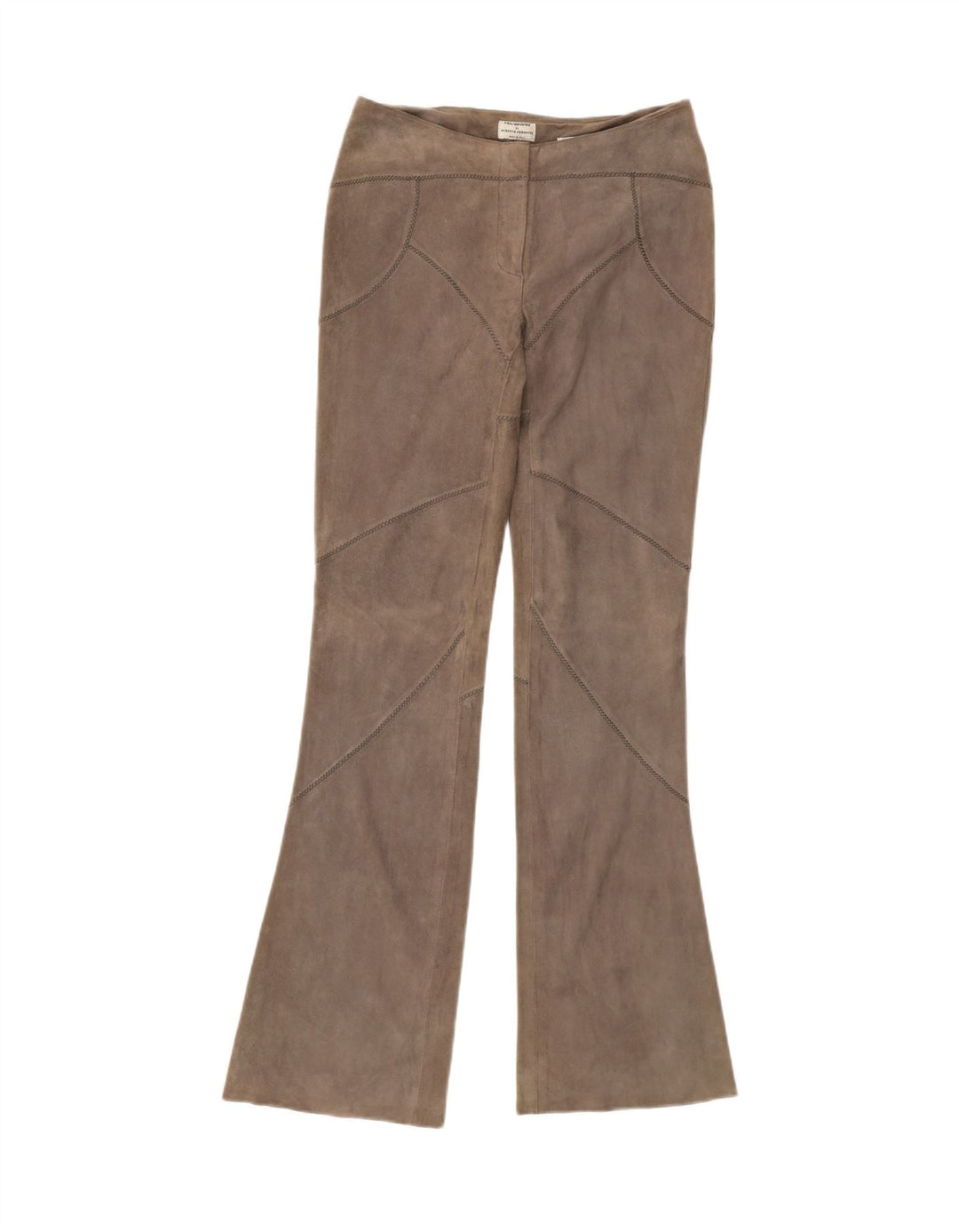 ALBERTA FERRETTI Womens Bootcut Trousers IT 40 Small W28 L34 Grey Vintage Alberta Ferretti and Second-Hand Alberta Ferretti from Messina Hembry 