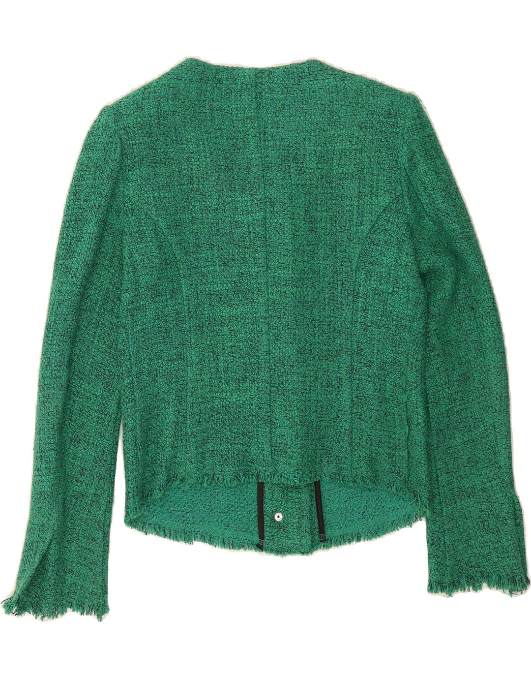 BENETTON Womens 5 Button Blazer Jacket UK 12 Medium Green Acrylic Vintage Benetton and Second-Hand Benetton from Messina Hembry 