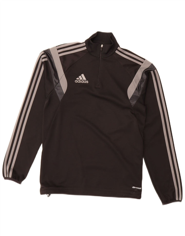 Adidas Uomo Climacool Zip Collo Pullover Tuta Top XS Nero Colourblock