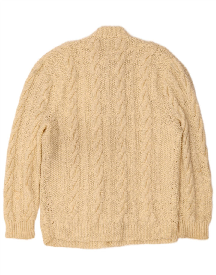 Cardigan Vintage pentru bărbați, mic, alb