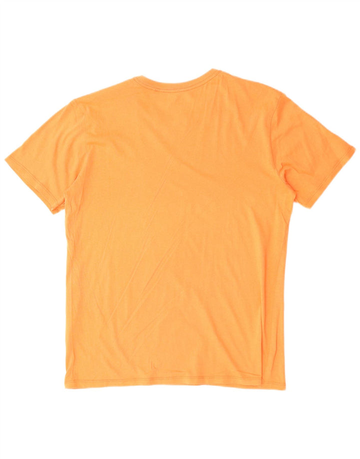 Nike Mens T-Shirt Top Medium Orange Cotton