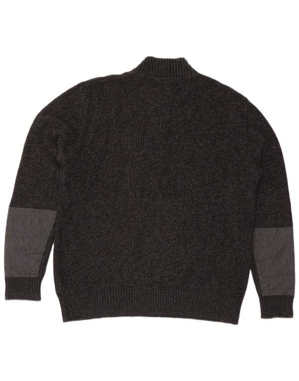 Męski sweter Jack & Jones z zamkiem błyskawicznym XL, szara, bawełniana w plamki