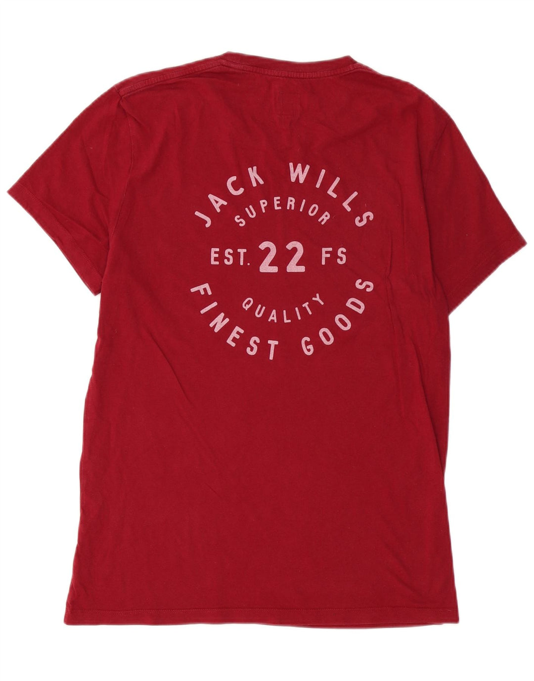 Jack Wills Mens Graphic T-Shirt Top Small Red Cotton