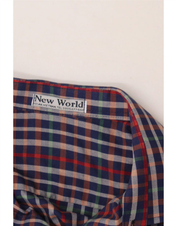 VINTAGE Mens Shirt Small Multicoloured Check Vintage Vintage and Second-Hand Vintage from Messina Hembry 
