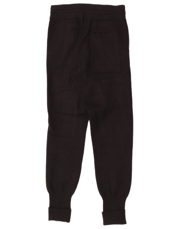 Zara Womens Tracksuit Trousers Joggers Small Black Viscose