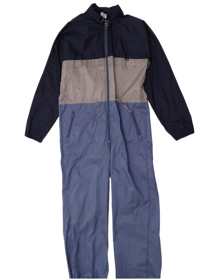 Rodeo Mens Workwear Hooded Jumpsuit Medium Blue Colourblock Nylon
