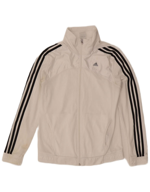 Adidas Damen Clima 365 Trainingsanzug Top Jacke UK 8/10 Small Weiß Polyester