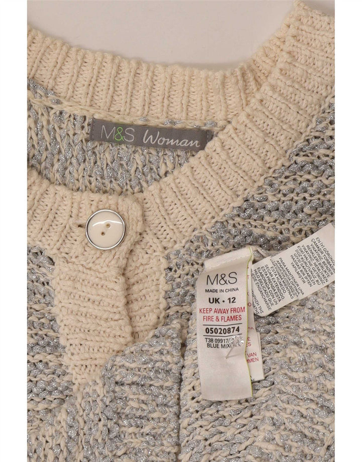 Sweter damski Marks & Spencer UK 12, średni, srebrny, nakrapiany