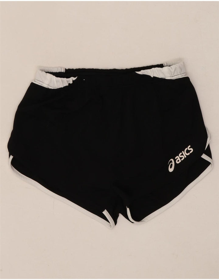 ASICS Womens Sport Shorts UK 14 Medium Black Colourblock Polyester