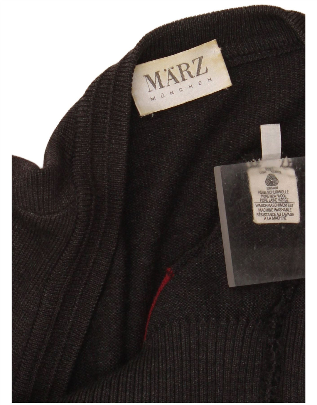 Marz Mens Cardigan Sweater Large Grey Geometric New Wool