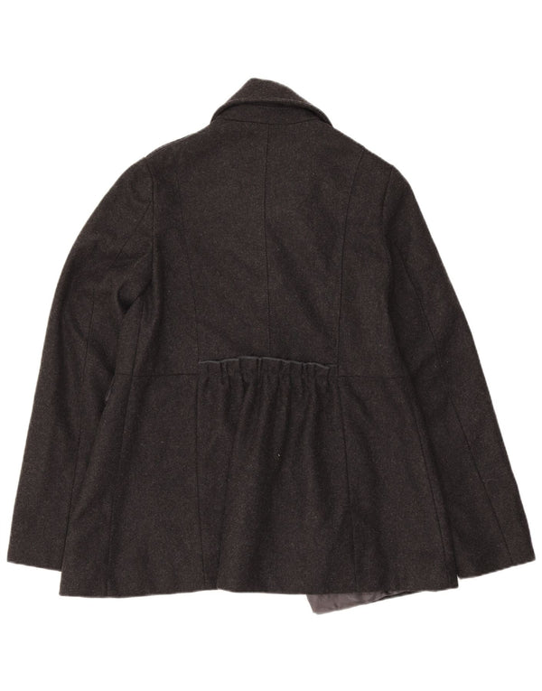 Benetton Militärmantel für Mädchen, 10–11 Jahre, XL, graue Wolle