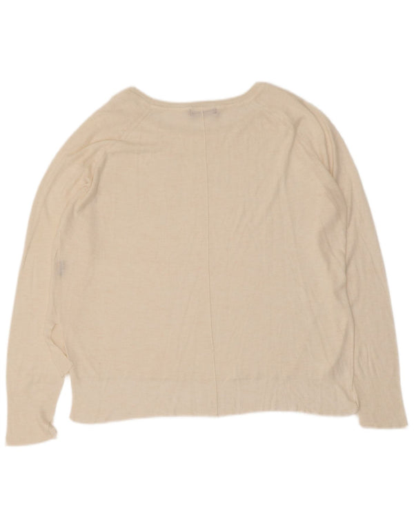 Zara Damen-Pullover mit U-Boot-Ausschnitt, UK 16, Größe L, Beige