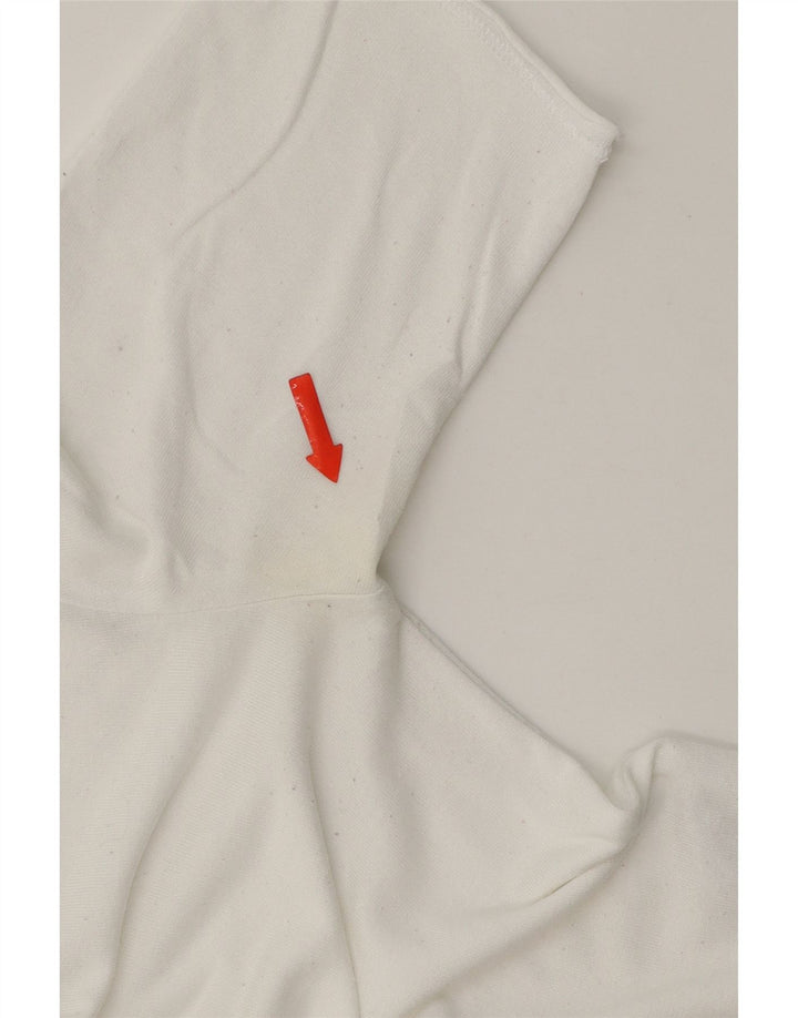 ZARA Womens T-Shirt Top UK 10 Small White Polyester Vintage Zara and Second-Hand Zara from Messina Hembry 