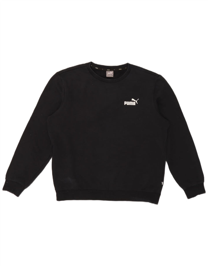 Puma Mens Sweatshirt Jumper Large Black Cotton