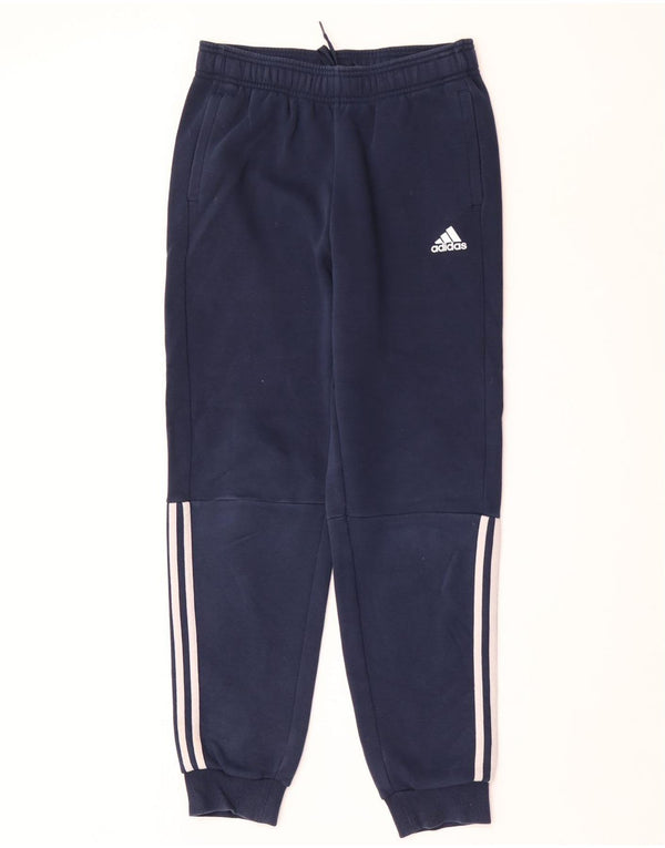 Pantaloni della tuta da ragazzo Adidas Joggers 13-14 anni in cotone blu navy