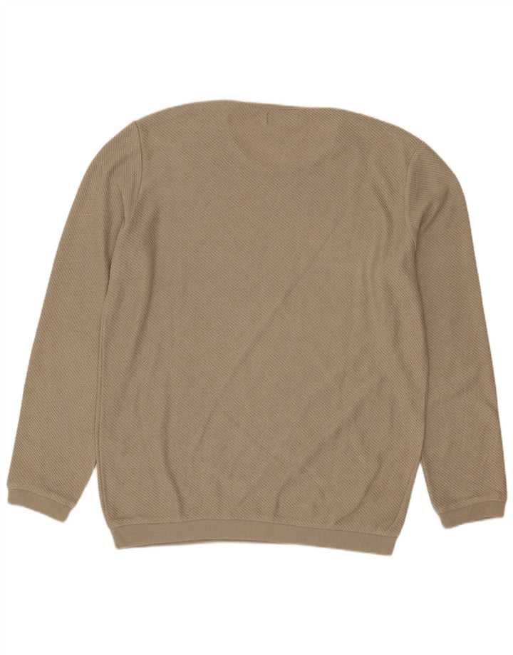 ZARA Hombre Jersey Cuello Redondo Jersey Poliéster Beige Medio